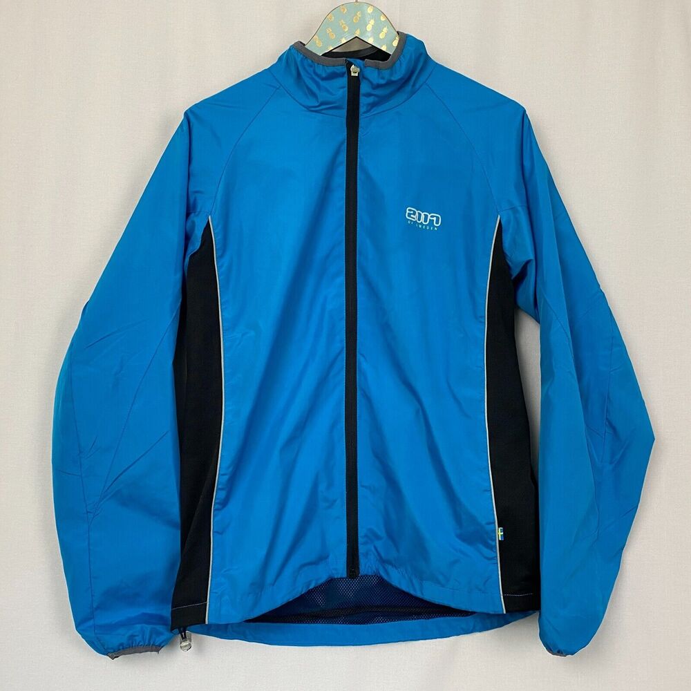 2117 of Sweden Jacket Men Large Blue Windbreaker Lightweight Full Zip Activewear
